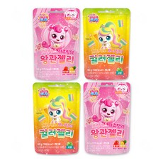 프린세스 캐치티니핑 젤리 2종, 100g, 2세트, 하츄 왕관젤리+뽀니 컬러젤리