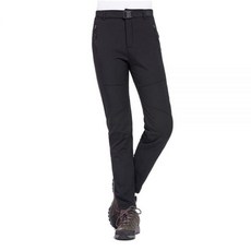 Geval 플리스 안감 하이킹 팬츠 여성용 방수 스노우 스노우보드 아웃도어 단열 소프트쉘 카고 낚시 골프 스키 팬츠 두꺼운 플리스/블랙 S 289288