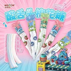 糖果 維思奇有衹怪獸痠條棉花糖g草莓藍莓味棉花糖學生解饞零食, 1個, 酸條棉花糖草莓味,10條