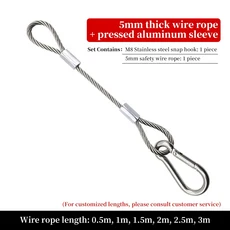 2PCS M8 후크 후크 턴버클 와이어 로프 장력 304 스테인리스 스틸 후크와 후크 턴버클 헤비 듀티 와이어 로프 장력 연결, 2PCS M8 후크 후크 턴버클 와이어 로프 장력 30