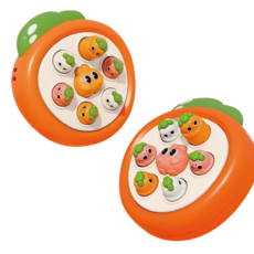 滅鼠玩具 益智解壓兒童玩具, 1個, 蘿蔔打地鼠機, 橘色