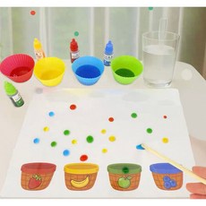 彩色水珠推理實驗組 感統教具 水珠分類遊戲 顏色邏輯推理, 1個