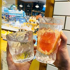 LWWYAR 冰河紋理玻璃杯 簡約厚實, 1個