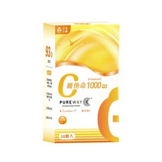 艾禾生醫 維他命C1000 93%高濃度PureWay-C 促進膠原蛋白形成, 1盒, 30顆