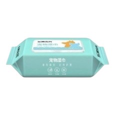 寵物濕紙巾 寵物乾洗澡 加厚濕巾 狗狗清潔用品 100抽, 1個, 寵物抗菌護理濕紙巾