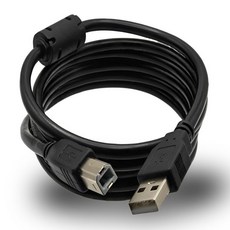 MIDI 컨트롤러 USB 타입 B 케이블 5피트 A에서 프린터 컴퓨터 케이블에서 키보드 선 디지털 피아노용 고속 코드 미디 믹서 디코더 프린터용 (검정색)