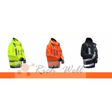 防風防潑水可拆式反光三合一外套-工地夾克/機車風衣/交通指揮保暖外套, 背心外套 胸前單邊背後印字L, 1個