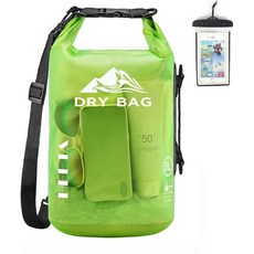 HEETA 방수 드라이백 롤탑 남녀공용, 5L, 레몬 그린