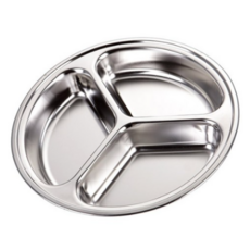 캠핑마을 스텐3구 26cm 반찬접시, 2개