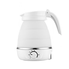 Wevara 여행용 접이식 전기포트 캠핑용 휴대용 실리콘 온수 포트 600ML, QJMT