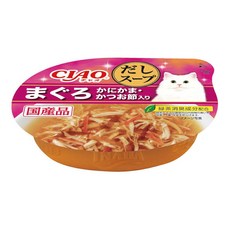 CIAO 鮪魚湯罐 柴魚風味, 60g, 24個, 鮪魚+蟹風味魚板+柴魚片 NC-51