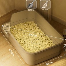 고양이 화장실 반폐쇄형 오픈탑 모래튐방지 대형 모래삽, 1개