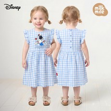 [밀크마일] [디즈니]백설공주 애플츄체크원피스