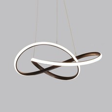 雨果燈飾 簡約圓圈燈 飛利普光源 餐吊燈, 烤黑色直徑60cm / LED 48W,特級超耐無極調光變色 附遙控器