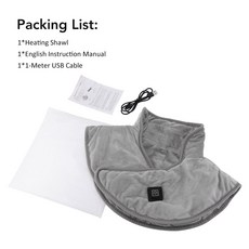 USB 가열식 등찜질 패드 전기 온열 어깨 3단계 온도 조절 부드러운 온찜질 빠른 가열