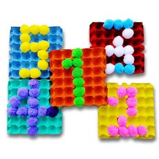 계란판 종이 벽부착 장식 재활용 수제 재료 펄프 예술 트레이 미술 유치원 벽, 11. 단면 그린 10개