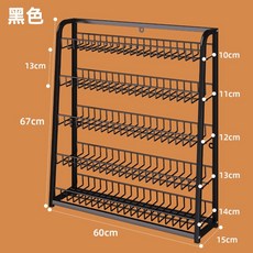 LAMRCO 便利店收銀台前 零食展示架 藥店多層置物架, 1個, 黑色-大號長60cm