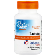 닥터스 베스트 루테인 루테맥스 2020 20mg 60소프트젤Lutein with Lutemax 2020, 1개, 60정