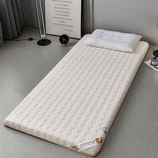 접이식 바닥 메모리폼 매트리스 토퍼 싱글 라텍스, 1cm, 크림화이트 약 5cm 항균 진드기 방지