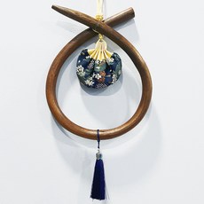 모모커머스 재물운 가져다주는 소코뚜레 복조리 복주머니 코뚜레 개업/이사/오픈/새해 선물, 행운 코뚜레_파랑 복주머니