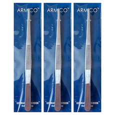 아미코 의료용 스텐레스 일자형 핀셋 14cm, 3개