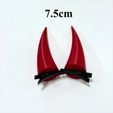 애니메이션 체인소맨 코스프레 파워 데몬 레드 데몬 혼 헤어 클립 선물 모델 악마의 뿔 머리핀 재미있는 뿔, 01 7.5cm, 01 A