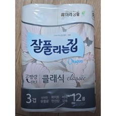 잘풀리는집 3겹 클래식 화장지, 27m, 12개입, 3개