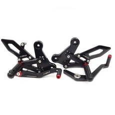 CNC 조정 가능한 오토바이 발받침 후방 세트 CFMOTO 675SR 리어셋 풋 페그 2024, 01 빠른  Mainland, 02 Black red