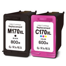800매 특대용량 모노테크 삼성 호환잉크 세트 INK-M170 C170 XL, 검정+컬러, 1세트