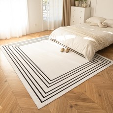 HOMEY NEST 워셔블 극세사 거실 러그 먼지없는 단모 대형 심플 카페트 바닥 패드 XT-DT 사각형