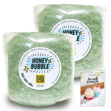 진텍스 허니 버블 수세미 콘사(400g)x2볼+수세미도안A(9종), 29_민트그린