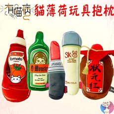 有喵病 貓薄荷玩具抱枕 貓玩具 貓抱枕 喵口紅 野格 狀元紅, 1個, 有喵病 貓薄荷玩具抱枕-喵仙水