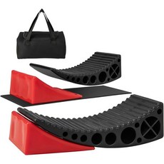 아이언맥스 2팩 캠퍼 레벨러 RV 레벨링 블록 램프 키트 2개 미끄럼 방지 매트 포함 PA 및 HDPE 초크 휴대 가방 최대 35000파운드 야외 여행용 트레일러 시스템, 아이언맥스 2팩 캠퍼 레벨러 RV 레벨링 블록 램프 키