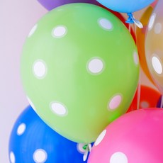 네오텍스30cm 도트 땡땡이 인쇄풍선, 50입, 파스텔라임그린