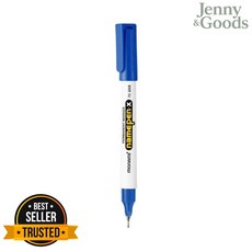 제니앤굿즈 모나미 네임펜X 청색 가는글씨용 유성펜 12입