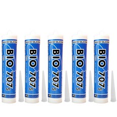 퀵마켓 욕실용 실리콘 바이오 707(포함 노즐포함 안전포장) 백색, 5개