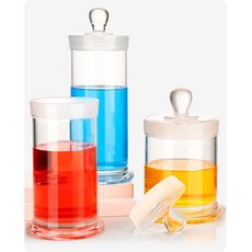 유리 표본 병 O.D. 실험실 표본 진열병 보관 항아리 밀폐병 붕규산염 유리 110mm, 08 O.D. 110 x 240mm