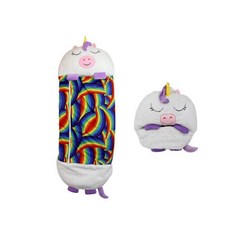 캠핑침낭 캐릭터 키즈침낭 노지 아웃도어 캠핑용 베이스침낭 화이트 유니콘, 블루 유니콘 대형 180x70cm, 1개