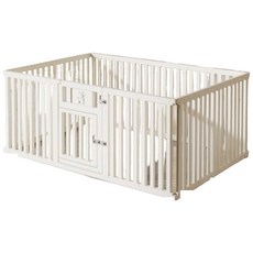 超高75cm 極簡風多功能寵物圍欄 寵物護欄 寵物柵欄 寵物安全門欄, 白，高75, 1個