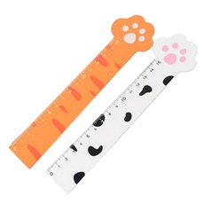 TW 15cm 자 문구 발바닥 고양이 디자인 책갈피, 화이트, 1개