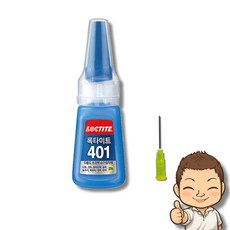 철공자 록타이트 순간 접착제 401 본드 + 노즐 가죽 대리석 고무 타일 나무 금속 철 강력접착제, 2세트