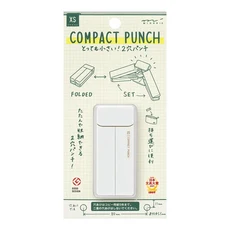 Midori 휴대용 XS 홀 펀치 컴팩트 접이식 펀처 간편한 바인딩 사무실 사용 손쉬운 작동 이상적인 문구, 03 white