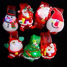 聖誕節發光手環：INS風卡通閃光手腕帶，兒童夜光玩具小禮品獎品