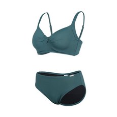수영복 여성 셔링 비키니LS2F304 DSZ151, 90, DN(다크그린)