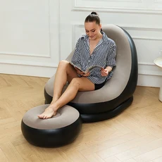 두꺼운 에어 소파 접이식 라운지 의자 발받침대가 있는 야외 소파 레이지 소파 플러시 소파, 07 kafeise-shafa