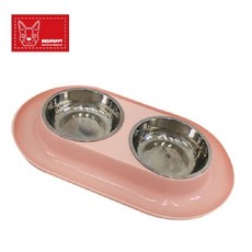 레드퍼피 셀라 흘림 방지 식기 라이트핑크 plu+95056jY