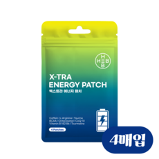 햅 엑스트라 에너지 패치 붙이는 아르기닌 카페인 타우린, 4매입, 1개