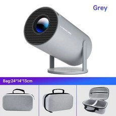 미니 컴팩트 스마트 휴대용 빔 프로젝터 HY300 플러스 4K 회전형, HY300 Pro-Grey Bag+US PLUG, 기본 색상