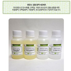 영양소 표준 시료용액 검출반응 비교용 시료 4종세트 과학실험키트 검은콩지시약 산성염기성측정