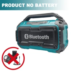 마키타 무선 블루투스 스피커 휴대용 서라운드 18V 20V 배터리용 듀얼 채널 서브우퍼, 01 no battery